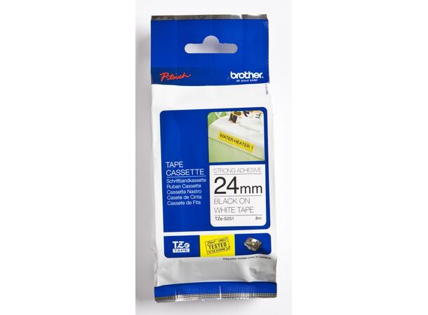 Tape BROTHER TZES251 24mmx8m Xtra so/hvi 